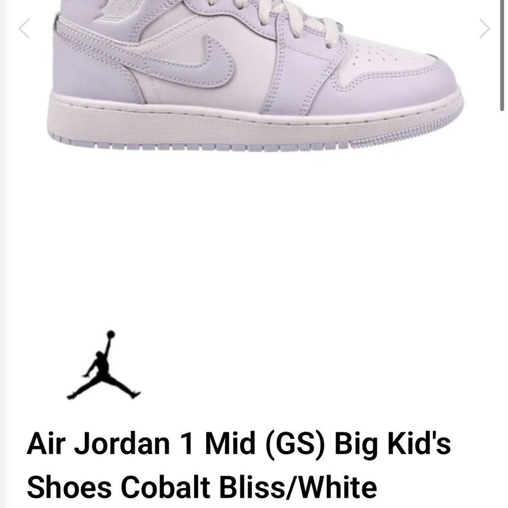 Nike Kids Light Gray and White High-Top Sneakers - Picture 7 of 7